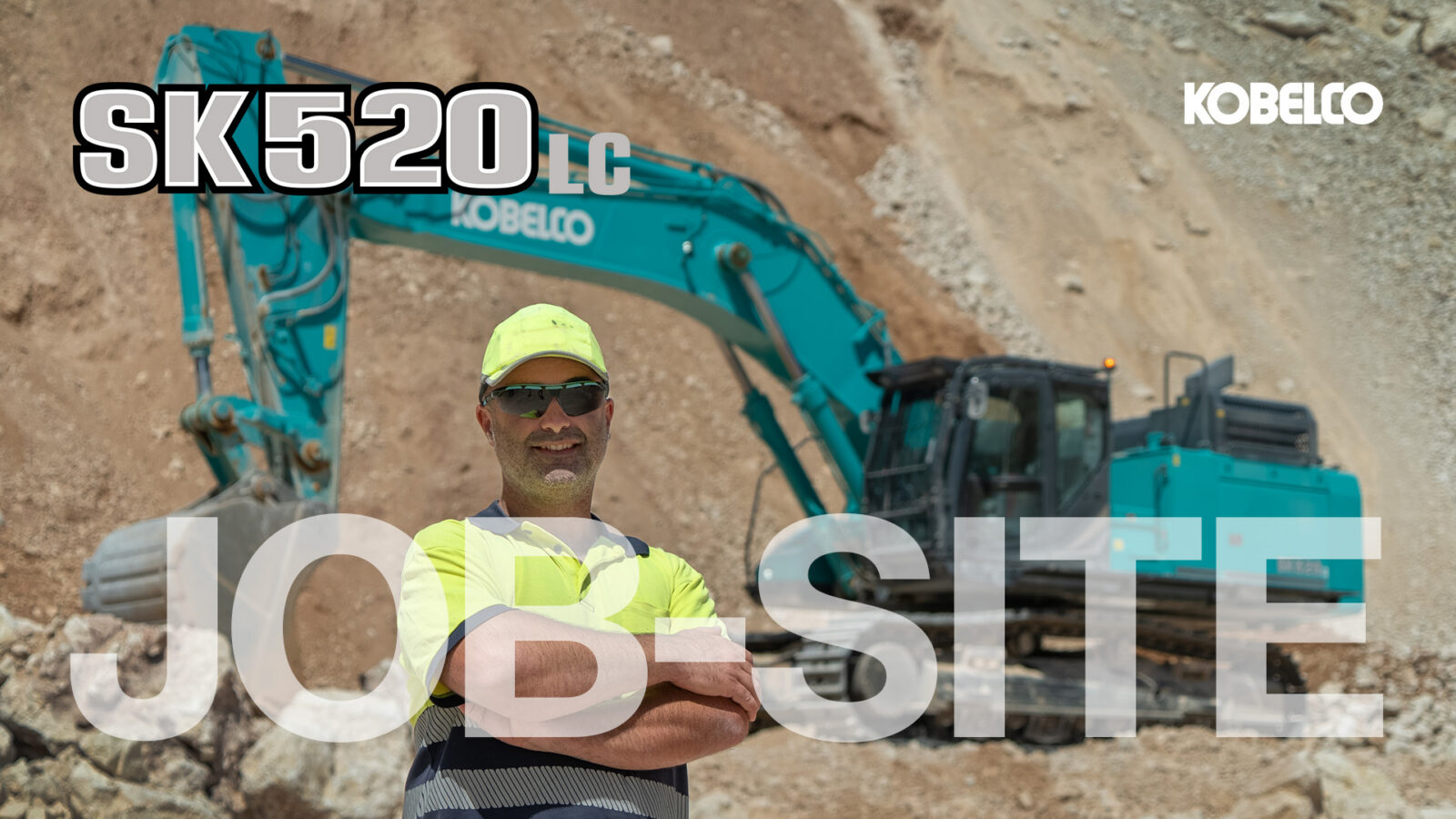 KOBELCO SK520LC 11 working at San Jorge Quarry in Córdoba, Spain