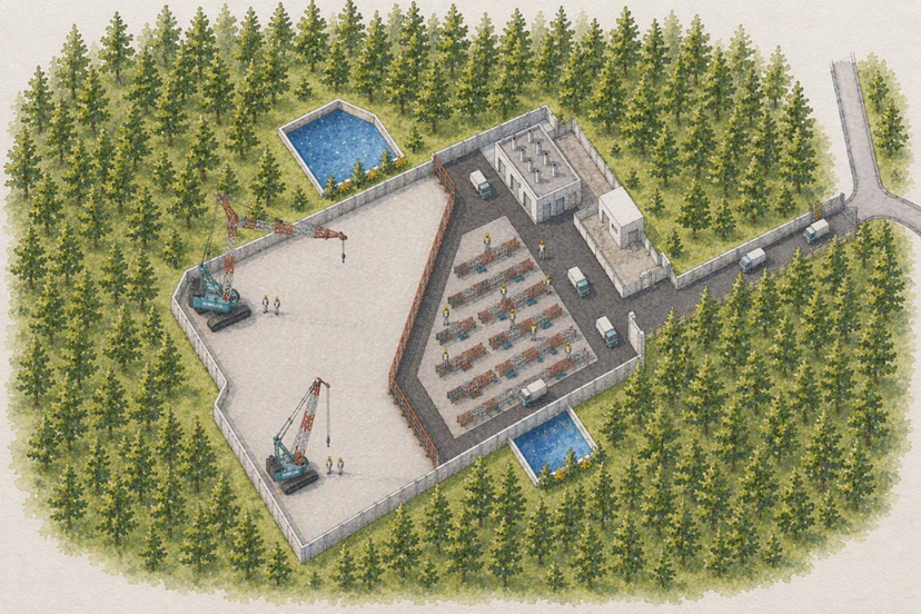 Concept for the new KOBELCO construction machinery testing centre in Kato City, Japan